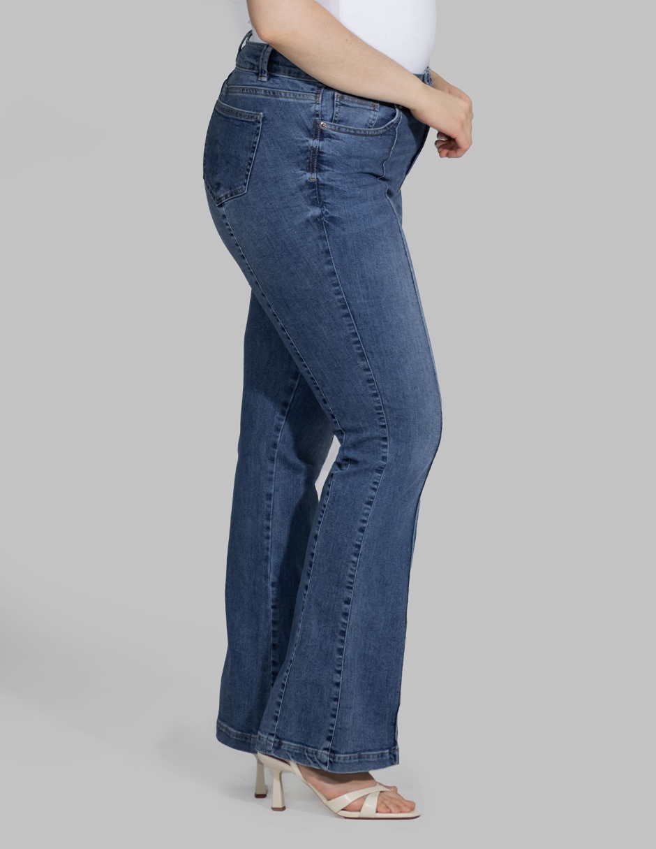 Jeans bota cintura alta para mujer 4