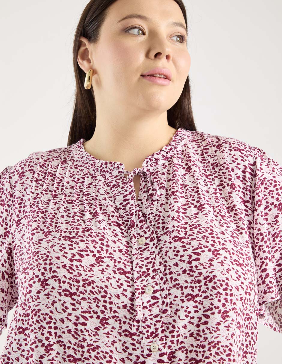 Blusa manga corta para mujer 4