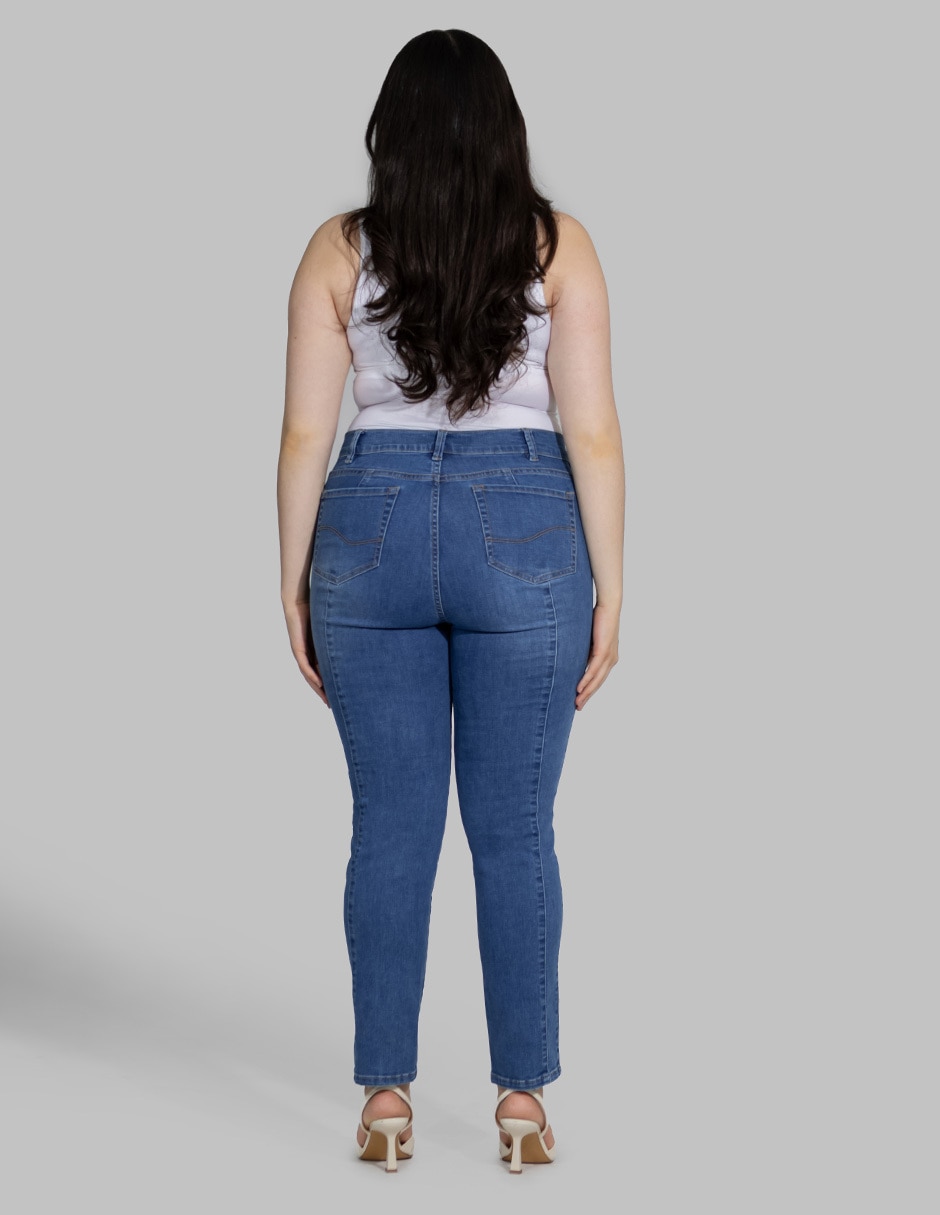 Jeans skinny cintura alta para mujer 2