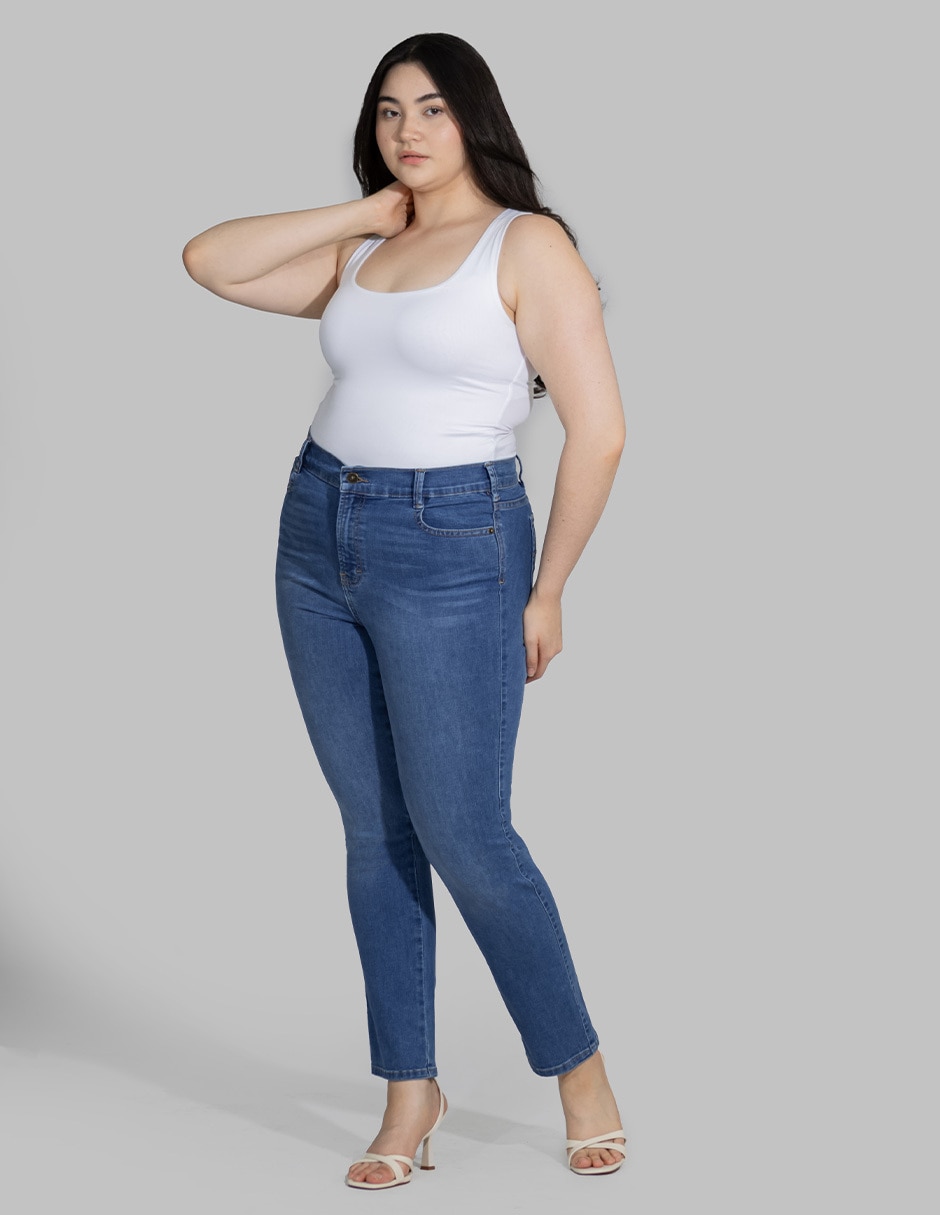 Jeans skinny cintura alta para mujer 3
