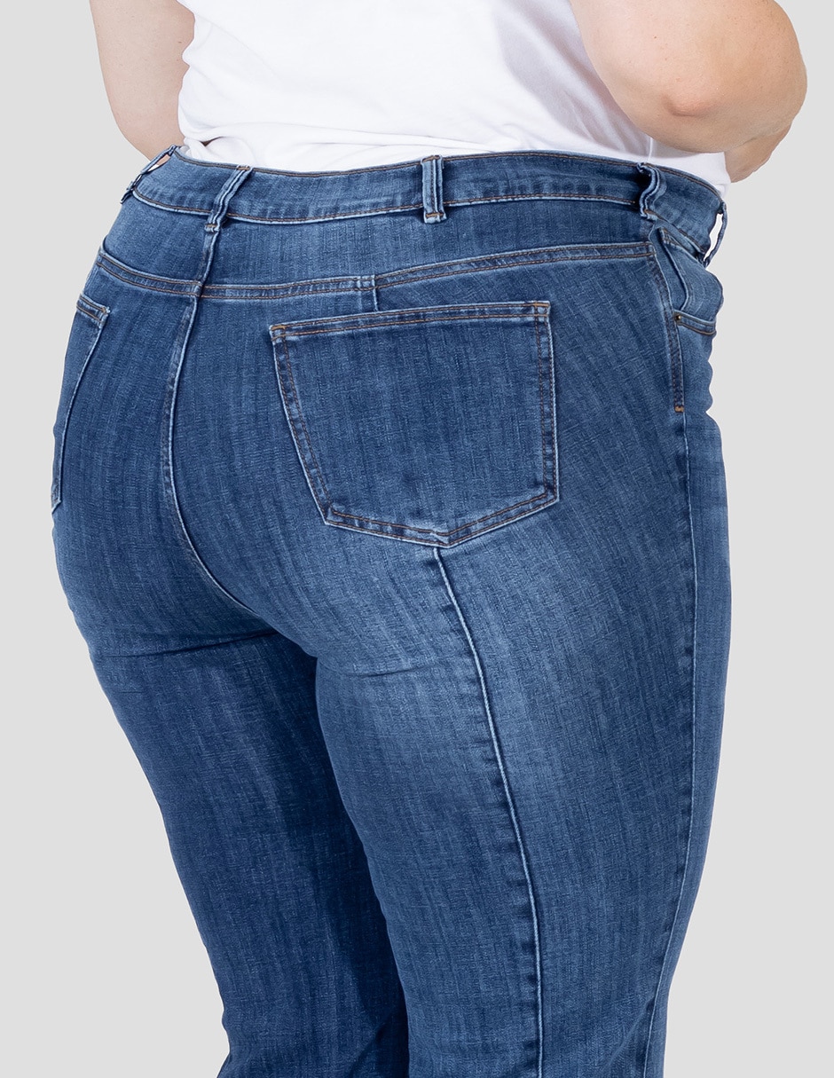 Jeans flare cintura alta para mujer 4