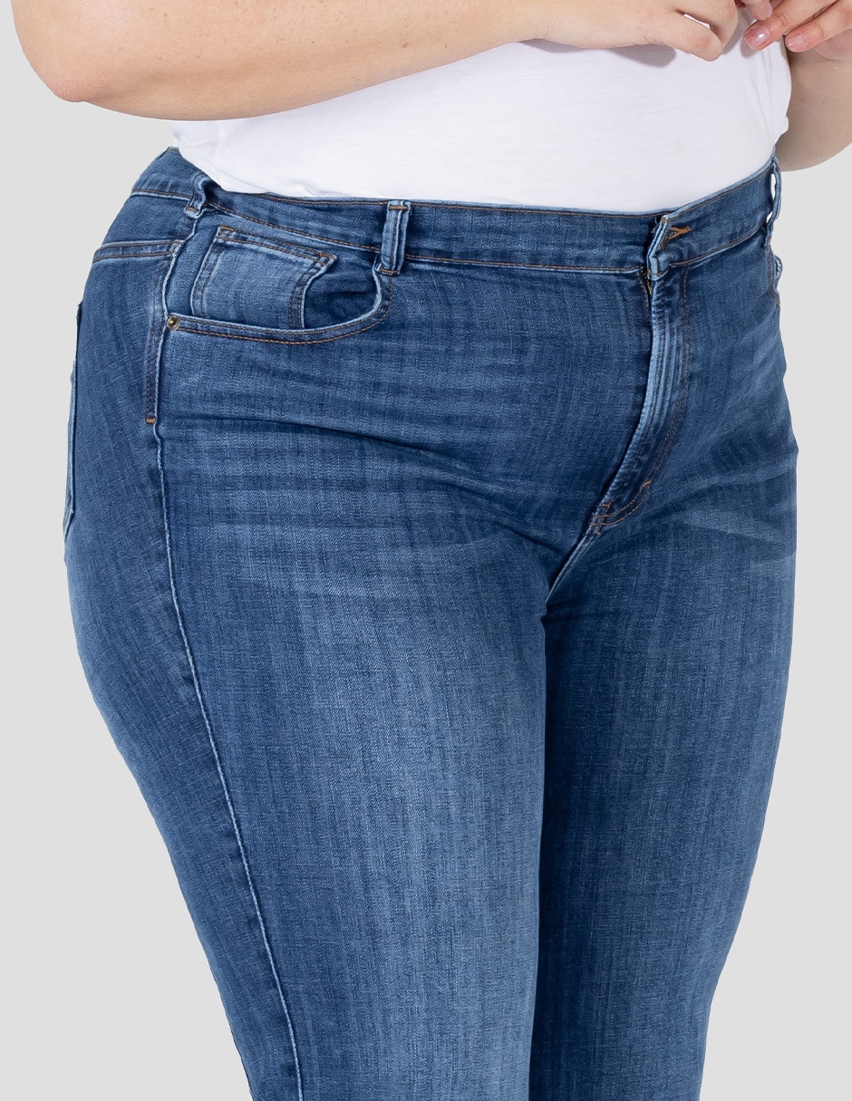 Jeans flare cintura alta para mujer 5